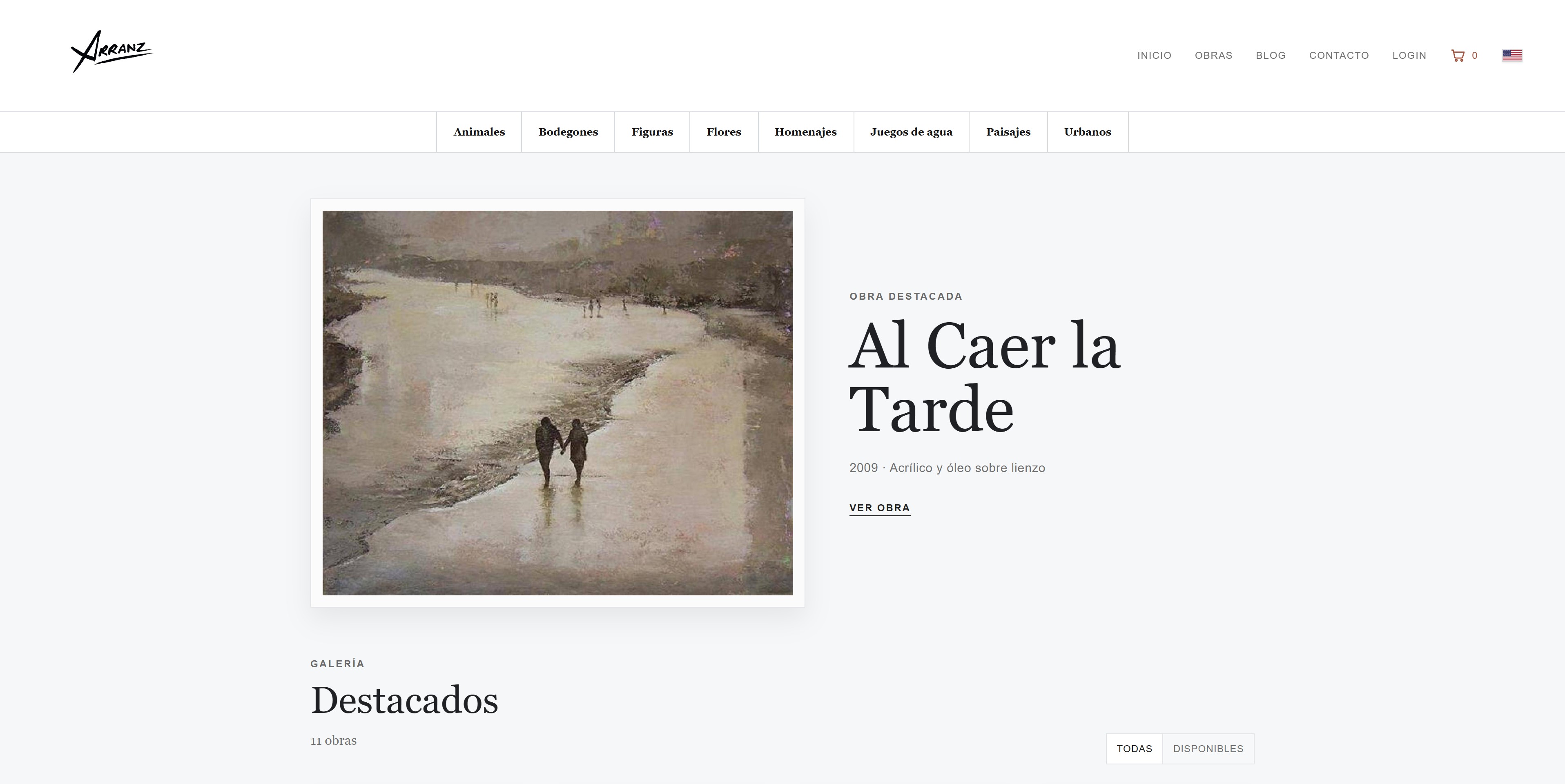 Captura actualizada de la web Pilar Arranz
